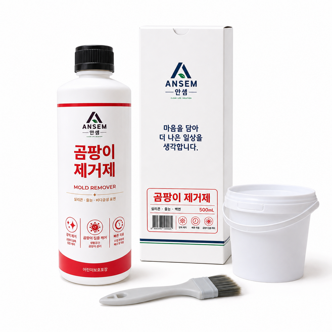 안셈 바르는 곰팡이제거제 겔타입 욕실 실리콘 벽지 500g, 1개