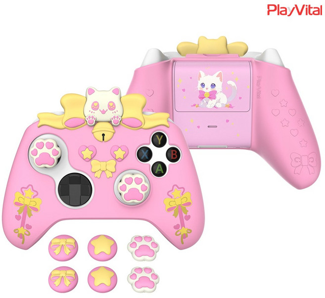 PlayVital 엑박패드 케이스 XBOX 4세대 컨트롤러 PlayVital 세일러키티 커버, 핑크(XEEX3P001)
