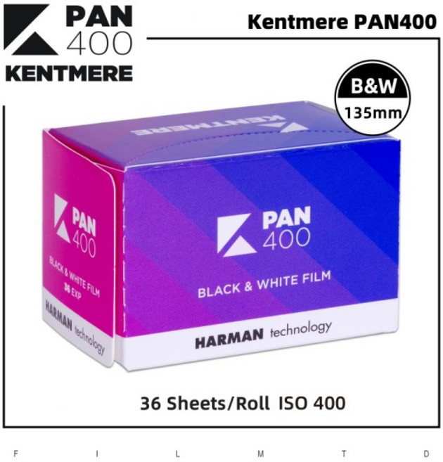 켄트미어 PAN400 135mm 흑백 필름 롤 당 36 매 만료일: 2026.12 신제품, 01 중국, 02 1 Roll