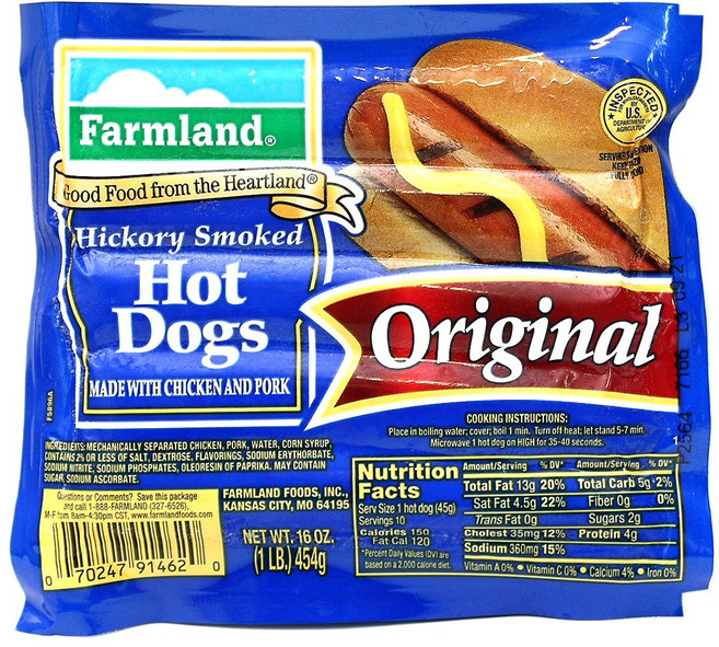 팜랜드 핫도그 소시지, 454g, 1개
