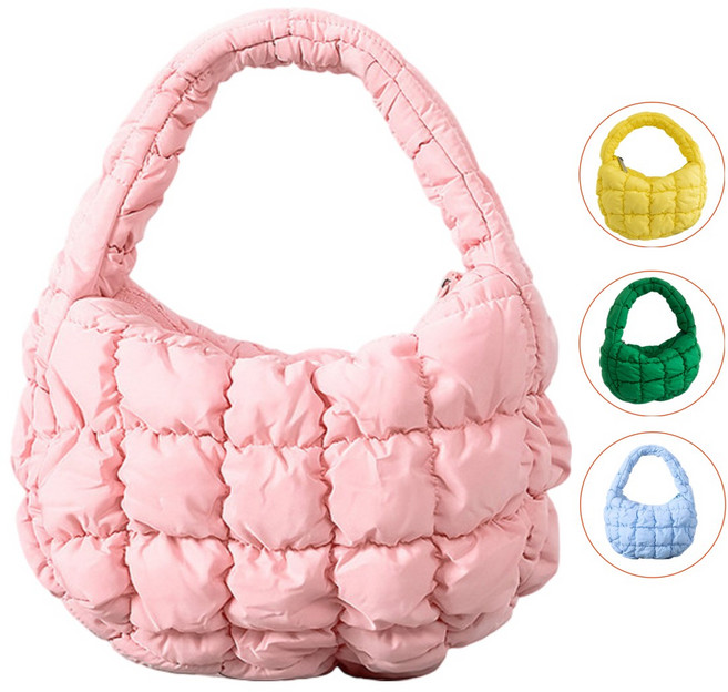 쇼크온 [초경량] 몽글구름백 쁘띠 퀼팅 구름가방 미니 토트백 패딩 핸드백