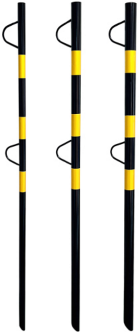 포스트바 42mm 토공용지주 말뚝 1.5M, 1개, 흑/황