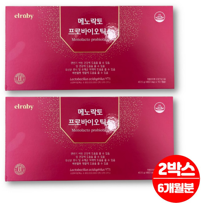 메노락토 프로바이오틱스 프로바이오스틱 YTI YT1 와이티원 갱년기 40대 50대 60대 중년 여성 유산균 엄마 시어머니 선물, 2개, 90캡슐