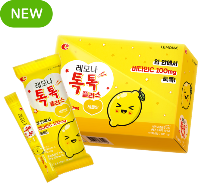 레모나톡톡 플러스 레몬맛 비타민C 2배 2g x 100포, 2개, 200g