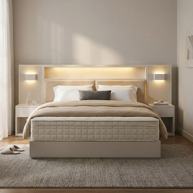 [쿠팡방문설치] (황실침대) 허리통증에 좋은 탄탄한 숙면 유로탑 매트리스 화이트 방문설치배송, 중간 단단함, 28cm