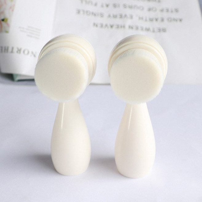 하피디코 듀얼 세안 브러쉬 1+1 딥 클렌징 미세솔, 2개, 아이보리