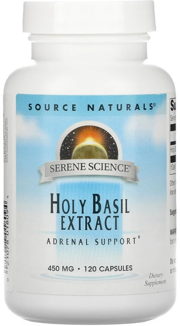 소스 네추럴스 Serene Science 홀리 바질 추출물 450 mg 120 캡슐, 1개, 120정 - 쿠팡