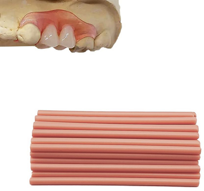 임시 부분 또는 전체 틀니를 만들기 위한 가짜 치아 검 재료 컨디던트 스마일 개선을 고정 키트(라이트 핑크), 임시 부분 또는 전체 틀니를 만들기 위한 가짜 치아검, 1개