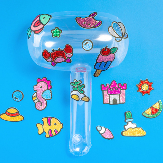 여름 투명 뿅망치 비치놀이 두더지잡기 망치놀이 게임 꾸미기재료 공예용품, 1개