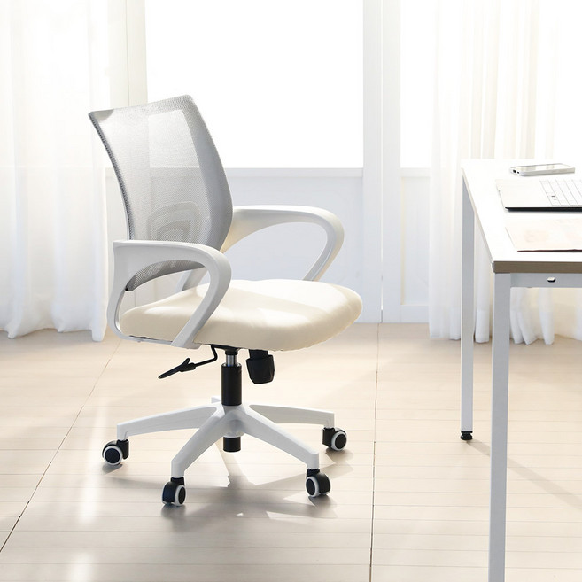 린백토리 LTY12S 사무실 학생 공부 컴퓨터 자세교정 편안한 메쉬 책상 의자, 헤드 X, 베이지