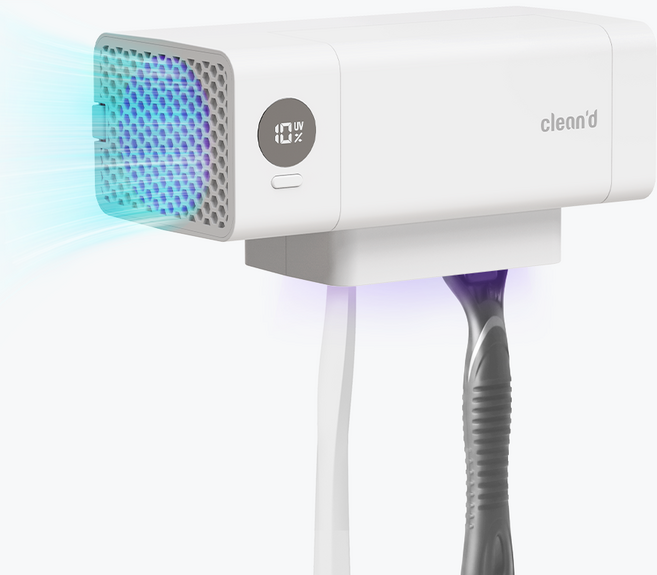 클린디 가정용 무선 2인용 칫솔살균기 트윈디 CL-406, 화이트