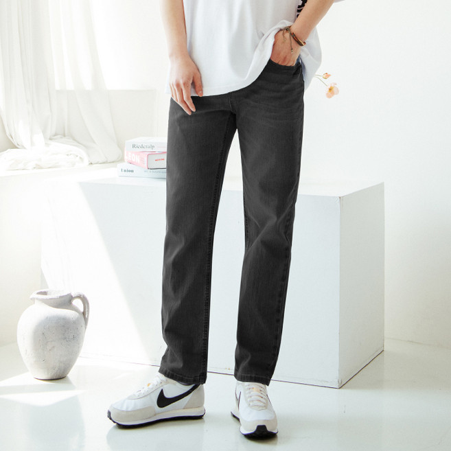 벨베스 남자 히든밴딩 여름 일자 청바지