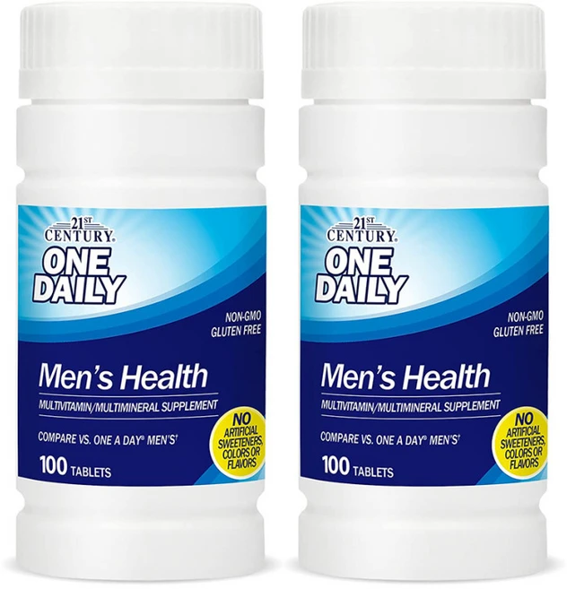 21세기센츄리 원 데일리 남성용 100정, 2팩 - 쿠팡