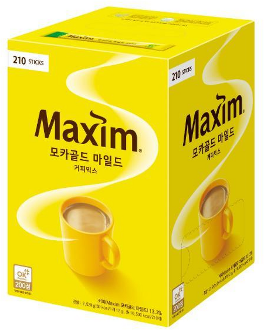 맥심 모카골드 커피믹스 210T 동서식품, 11g, 210개입, 1