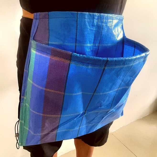 과일 채소 농사 작업용 대형 주머니 수확 앞치마, 1개, 50*50cm 블루