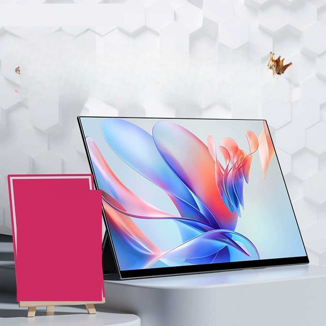 포터블모니터 인강 스크린 17인치 고화질 울트라 영상, 블랙(RO8)삼성 OLED 4K 터치