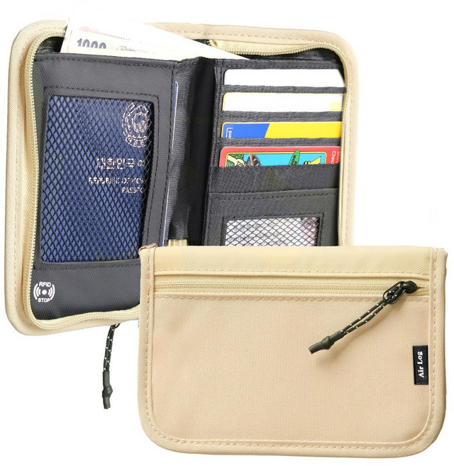 에어로그 RFID차단 여행용 여권지갑
