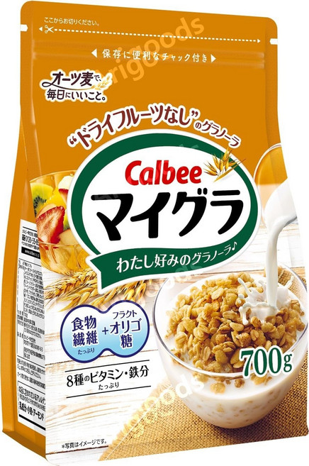 가루비 calbee 후루그라 그래놀라 말린과일없는 시리얼 700g x 6개, 상세