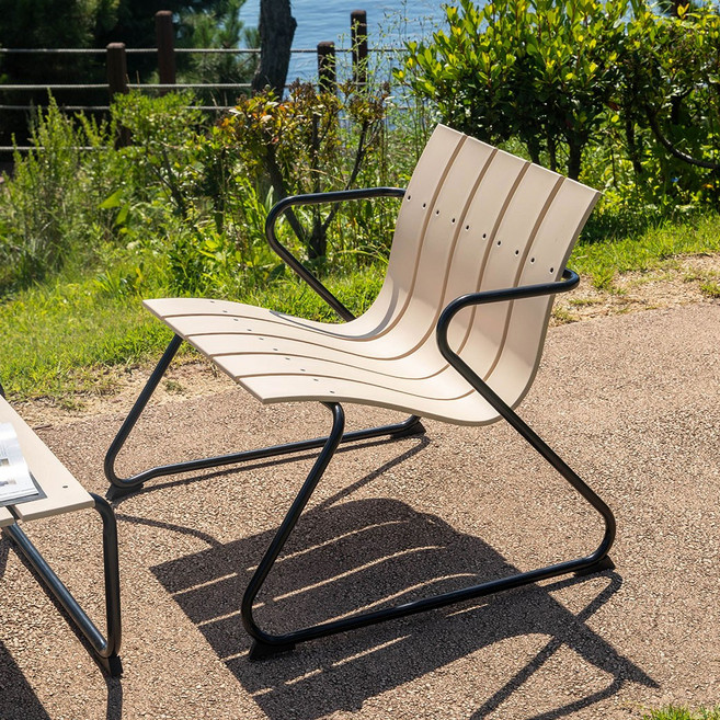 인블루 오션 블리스 라운지체어 정원 낮은 야외의자, 1개, 그린