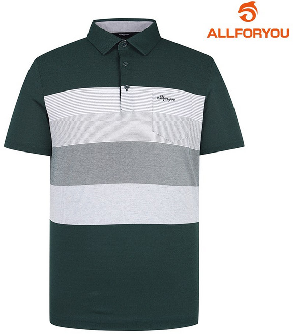 [올포유] 남성 스트라이프 카라 반팔 티셔츠 AGTYM3331-816