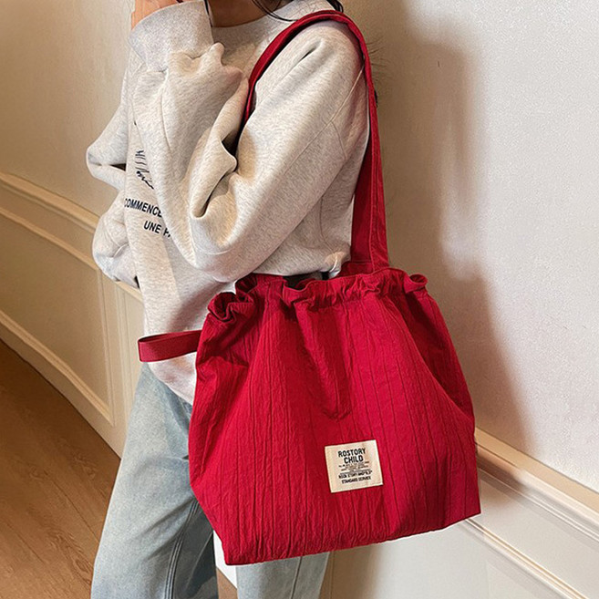 보니타콜렉티드 나일론 스트링 포인트 빅사이즈 숄더백나일론 에코백 기저귀가방