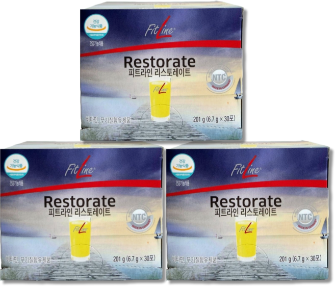 본사출고 독일 피엠 쥬스 가짜주의하세요 pm 리스토레이트 정품+정품인증영수증 증정(유통기한2026년 12월~2027년 5월까지), 3개, 201g