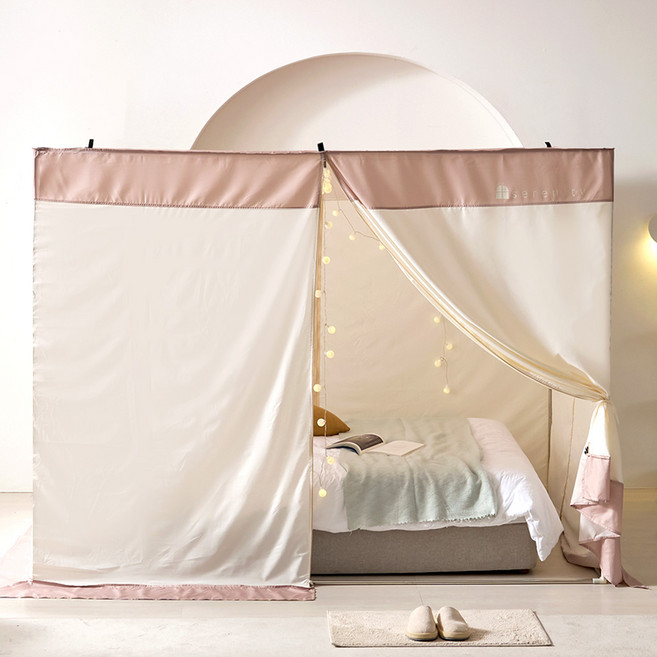 솔트 캐노피 사각 실내텐트 세트 바람막이 외풍차단 침대 난방텐트 방한 보온 겨울 텐트