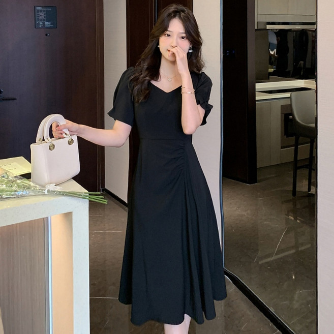 708090 여름 슬림핏 미디 원피스