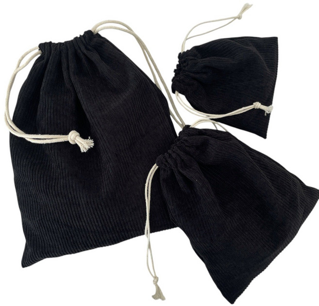 에이프런 코듀로이 다용도 복조리 파우치