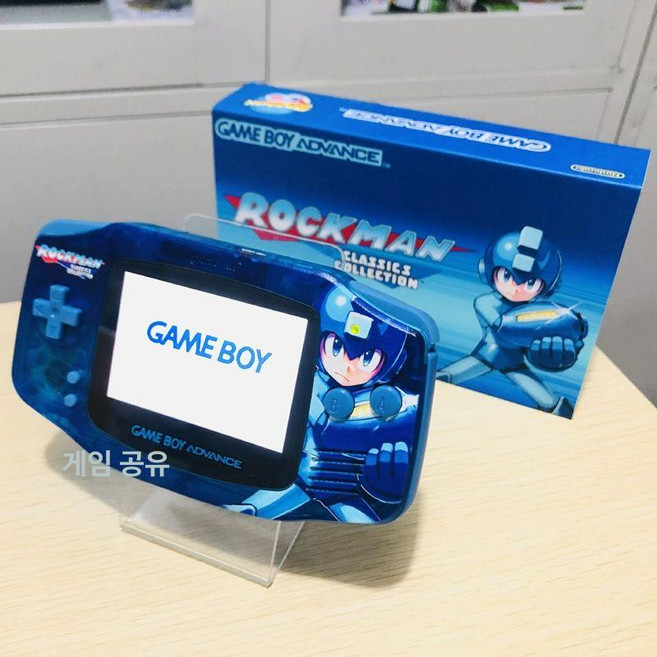 GBA 게임보이어드밴스 레트로픽셀, 일본 버전, 패키지 1, IPS필름버튼로건블루