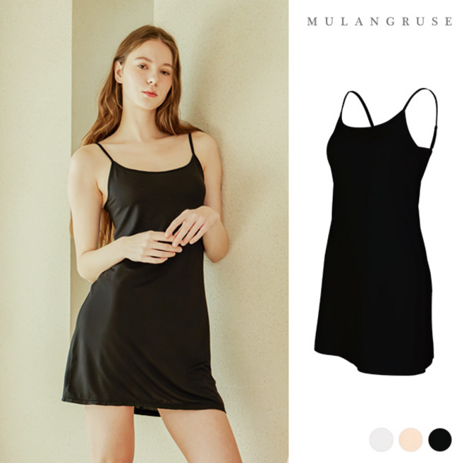 [냉장고섬유]인견 여성 이너 슬립 속치마 원피스 3종 택1