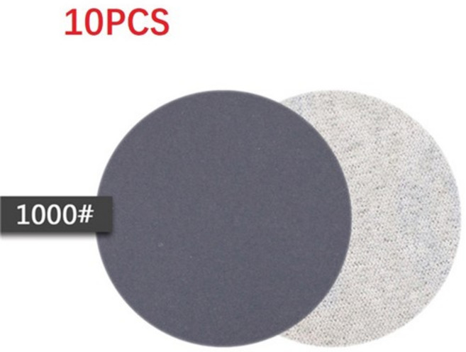 10pcs 3 인치 75mm 실리콘 카바이드 샌딩 디스크 습식/건식 사포 240 10000 그릿 후크 루프 라운드 샌더 종이, 06 1000