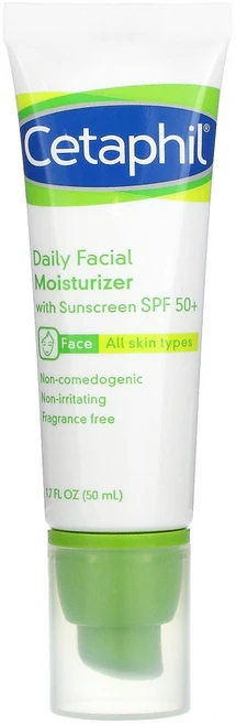 Cetaphil 데일리 페이셜 모이스처라이저 SPF 50+ 1.7fl oz(50ml) 1팩, 1개, 50ml - 쿠팡