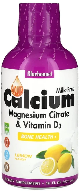 블루보넷뉴트리션 액상 칼슘 마그네슘시트레이트 & 비타민D3 레몬맛 473ml(16fl oz), 473ml, 1개 - 쿠팡