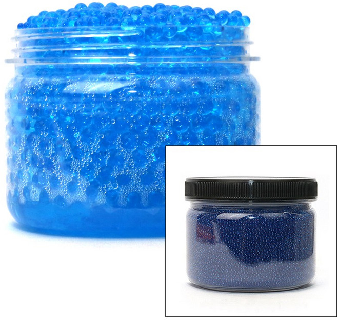 크리스탈볼 1.5mm 350g 케이스포함 파랑 워터젤 고흡수성수지 수정토 대체토양 수경재배 개구리알모양, 24000개, 0.013g