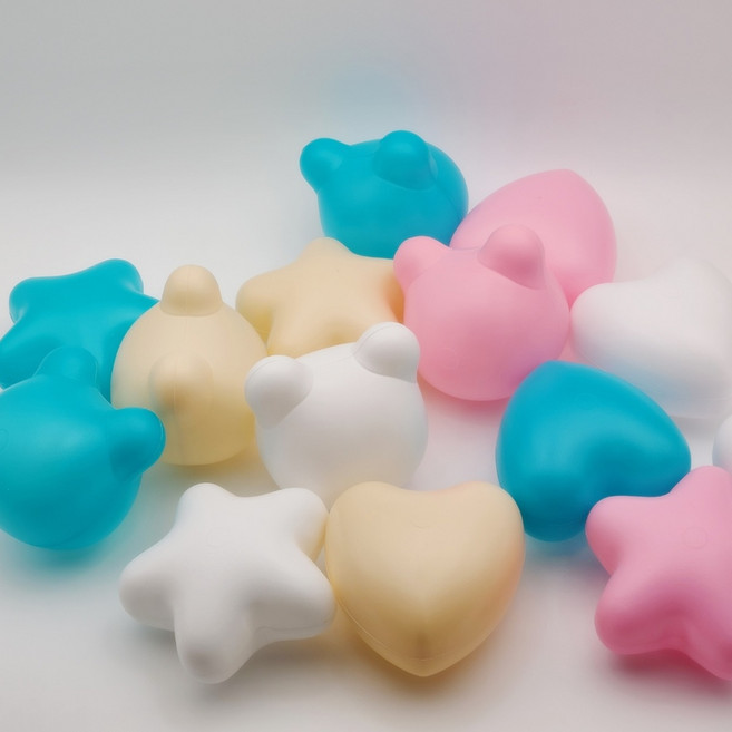 유아동마루 9.5cm 대왕별 하트 곰 모양 볼풀공 국내 자체 생산, 러블리 파스텔 모양공, 100개