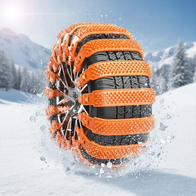 다나몰 스노우체인 겨울 눈길 미끄럼방지 자동차 타이어 5+5, 10개