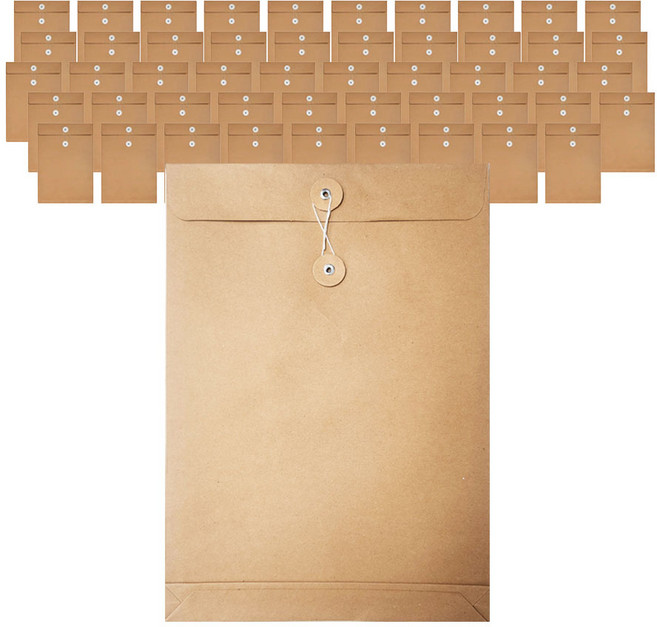 살림모아 A4 버클형 크라프트 각대봉투, 50매