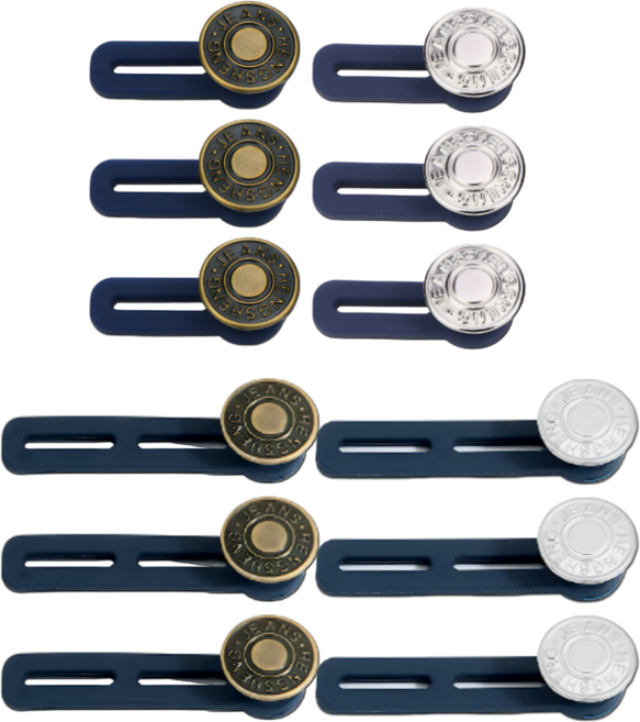 펴나나다 바지 허리늘리기 요술단추, 12개, 1단+2단