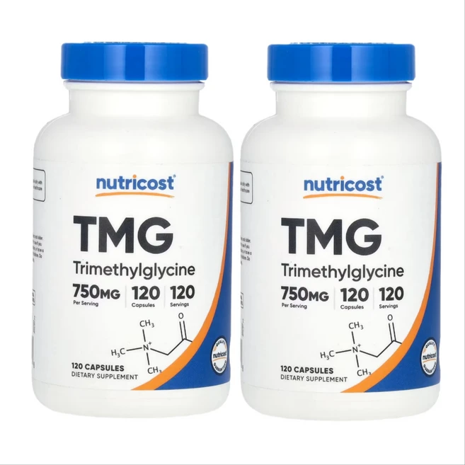 뉴트리코스트 TMG 트라이메틸글리신 750mg 120캡슐 X 2통, 120정, 2개 - 쿠팡