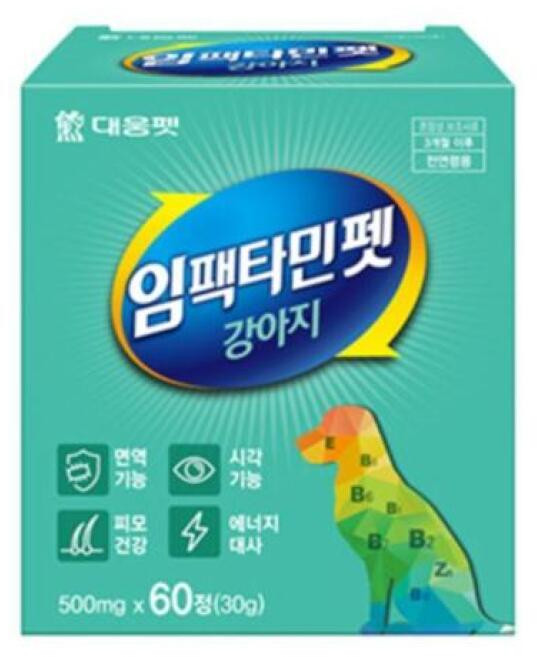 KGPQV6VG4A대웅펫 임펙타민펫 반려동물 강아지, 종합영양제, 1개