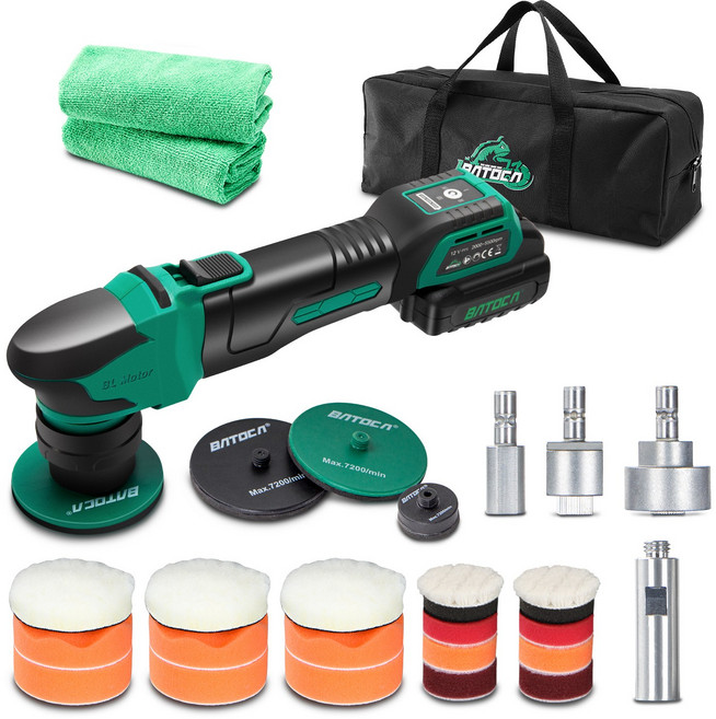 BATOCA S4 무선 광택기 세부 처리 폴리셔 폴리싱 B02PO55, 세트 1