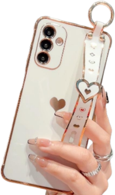 럭스폰 갤럭시 하트 스트랩 케이스