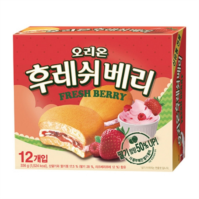 오리온)후레쉬베리12P, 336g, 12개