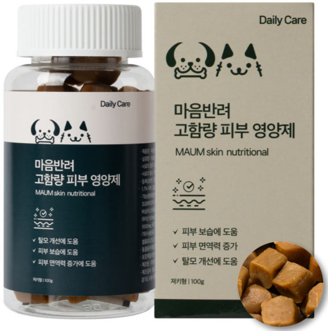 마음반려몰 고함량 강아지 피부영양제 탈모보습, 1개, 피부/피모, 60정