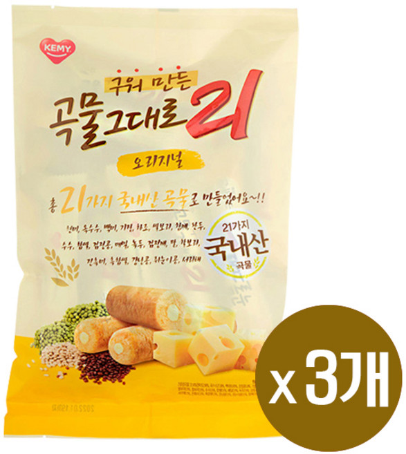개미 구워만든 곡물그대로 21 과자, 3개, 150g