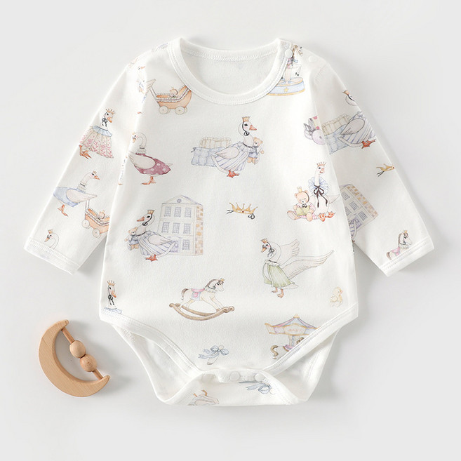嬰幼兒衣服包屁衣純棉A類無骨三角爬服 初生上衣寶寶睡衣一件代發