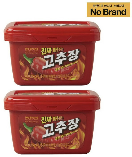 노브랜드 진짜 매운 고추장, 2개, 500g
