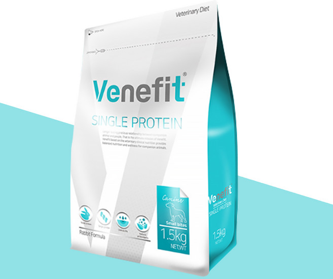 베네핏 싱글프로틴 반려견 사료, 피부/피모+알러지, 1.5kg, 1개