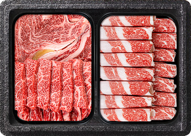 한우선물세트 1+등급 실속 모둠 구이용 소고기 선물세트 갈비살 꽃등심 채끝살 (주)성진한우, 실속모둠세트 450g(선물포장X), 1세트